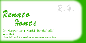 renato honti business card